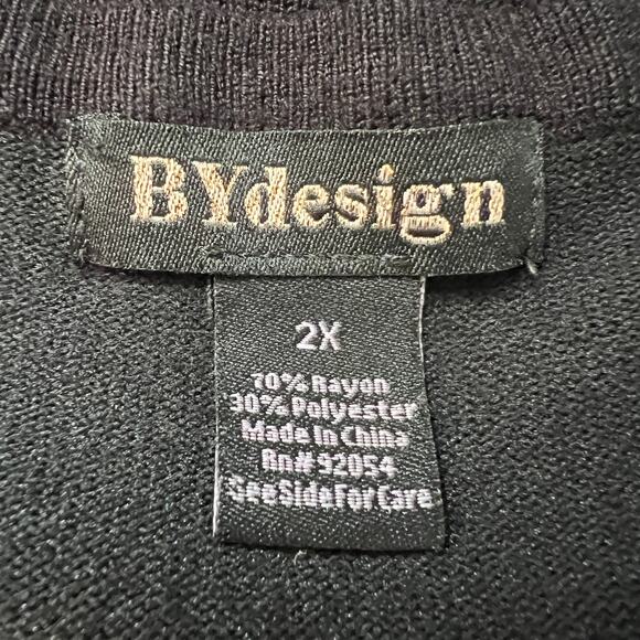 BY Design Womens Sweater 3X Short Puff Sleeve Soft Stretch Office Career Casual - Picture 2 of 12